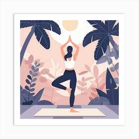 A Yoga Session Vector Design Illustration 1718673770 4 Art Print