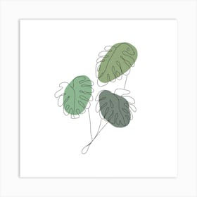 Monstera Leaves Art Print