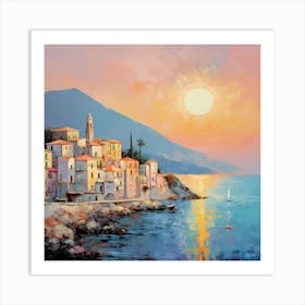 Luminous Layers: Seaside Sonata Art Print