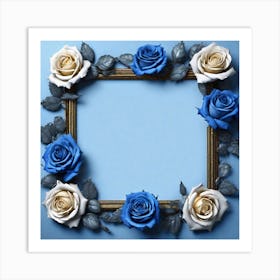 Frame With Roses Art Print