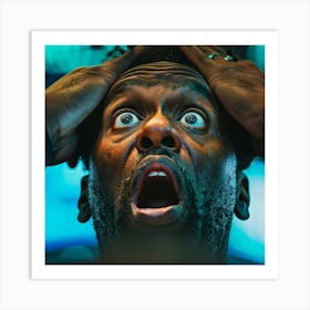 Man With His Mouth Open Art Print