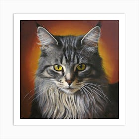 Coon Cat Art Print