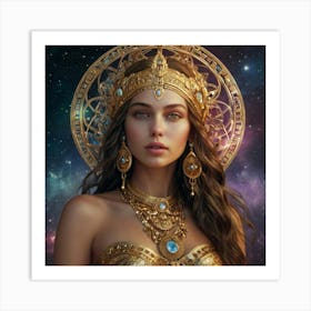 Egyptian Goddess The Magic of Watercolor: A Deep Dive into Undine, the Stunningly Beautiful Asian Goddess Art Print