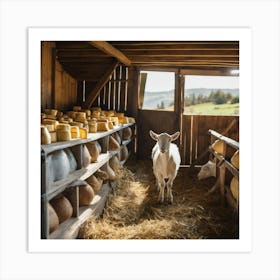 Goat In A Barn Art Print