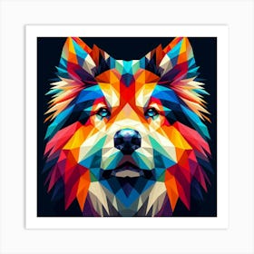 Low Poly Dog Art Print