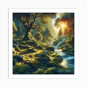 Elevate Spaces With Nature Inspired Abstract Landscape Art Print