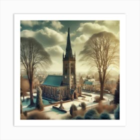 Church In The Snow Art Print