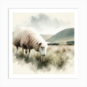 Sheep In The Field 1 Art Print