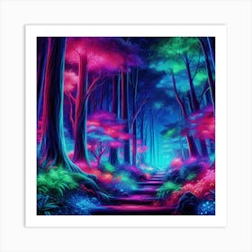 Psychedelic Forest 2 Art Print