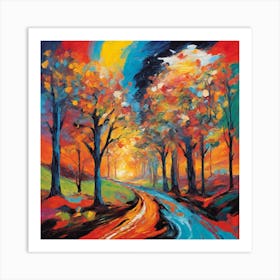 Road In The Forest Art Print