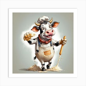 Cartoon Cow 23 Art Print