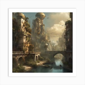 Fantasy City 61 Art Print