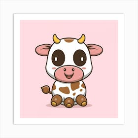 Cute Cow Art Print