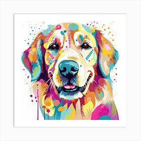 Golden Retriever Painting 2 Art Print