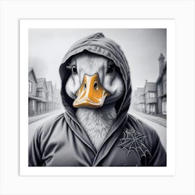 Hooded duck Art Print