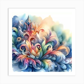 Abstract Floral Painting 25 Art Print