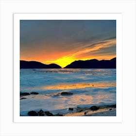 Sunset At The Beach Art Print