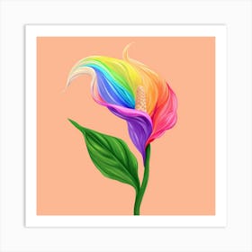 Rainbow Flower Art Print