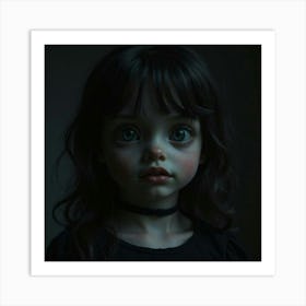 Portrait Of A Little Girl Art Print