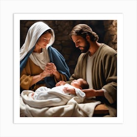 The birth of Jesus Art Print