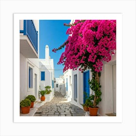 Aegean Island Street Art Print