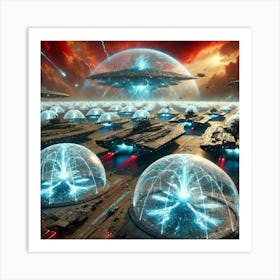 A Sci Fi Depiction Of Maelstrom Class Naval Vessel 1 Art Print