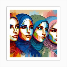 Muslim Women Art Print