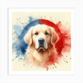 Watercolor Golden Retriever 1 Art Print