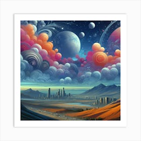 Planets In The Sky Art Print