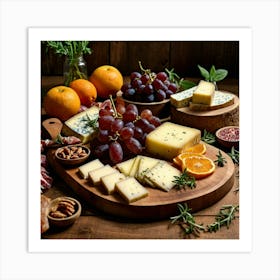 Cheese Platter Art Print