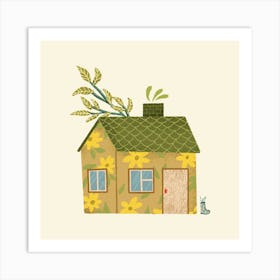 Woodland cabin Art Print