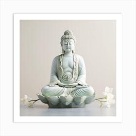 Buddha Statue 1 Art Print