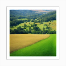 Green Fields Art Print