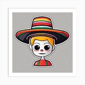 Mexican Clown Art Print