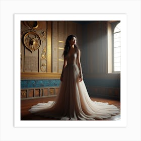 Bride In A Wedding Dress Art Print