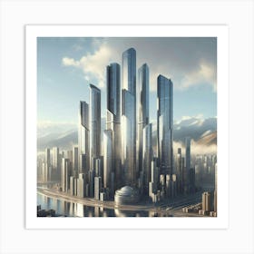 Futuristic Cityscape 25 Art Print