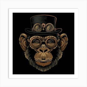 Steampunk Monkey 30 Art Print