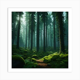 Mossy Forest Art Print