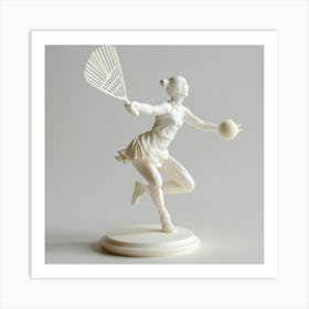 Badminton Player Art Print