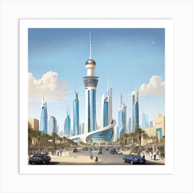 Futuristic Cityscape Art Print