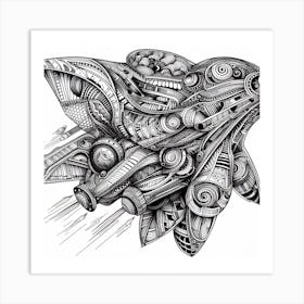 Futuristic Spaceship 2 Art Print