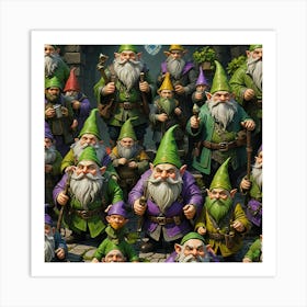 Gnome Group 1 Art Print