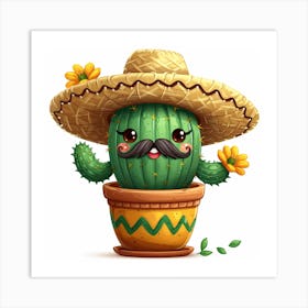 Cute Cactus Art Print