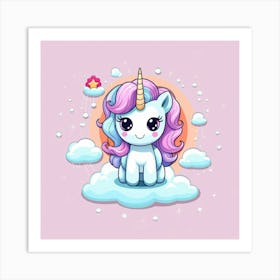 Cute Unicorn 466 Art Print