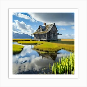 Old House on a Marsh Art Print