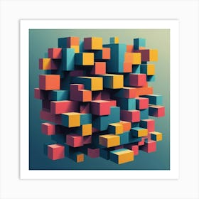 Cubes Art Print