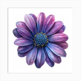 Purple Daisy 4 Art Print