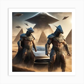 Lizard Twins EV Carjack Art Print