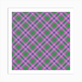 Plaid Fabric 191 Art Print