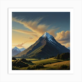 Sunrise In New Zealand Art Print
